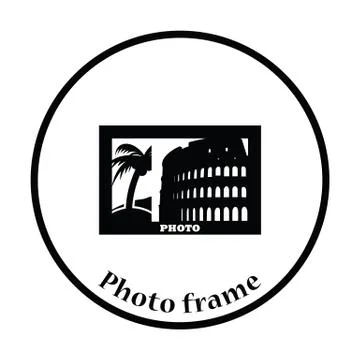 Digital photo frame icon Illustrazione stock