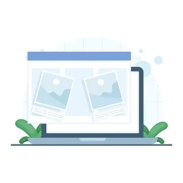 Digital photography file storage concept illustrating image organization イラスト素材