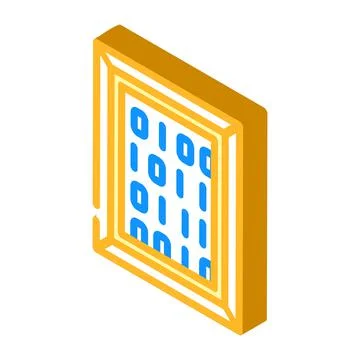 Digital picture isometric icon vector illustration 스톡 일러스트