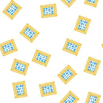 Digital picture vector seamless pattern Stock Illustration