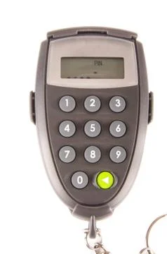 Digital pin code generator isolated on the white background Stock Photos