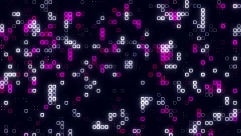 Digital pink orange cube pattern grid Dancing round cube pink color neon fu.. Stock Footage 225503351