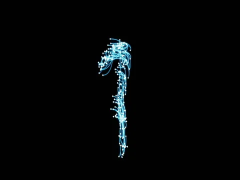 Digital Pipes Plexus Countdown - Abstract Motion Alpha Matte 4k isolated Stock Footage 82708968