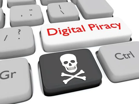 Digital Piracy concept Illustrazione stock