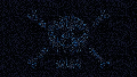 Digital piracy technology computer code. software background Stock Footage 160480142