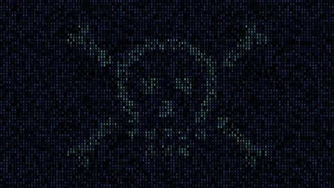 Digital piracy technology computer code. crime symbol Stock Footage 160480145