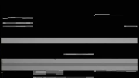 Digital pixel black and white noise glitch effect. The problems of the video Stock Footage 135592081