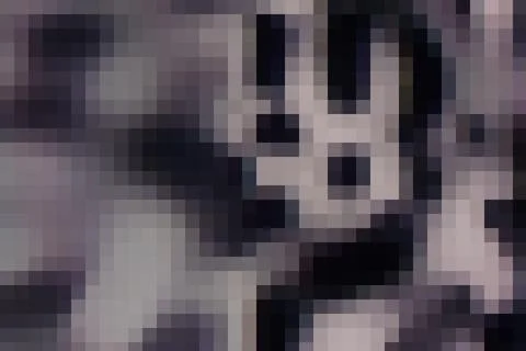 Digital pixel blocks generate a gray matrix pattern for technical wallpaper.. Stock Photos