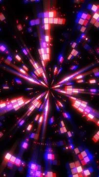 Digital Pixel Burst Light Abstract Disco Equalizer Background Stock-Illustration
