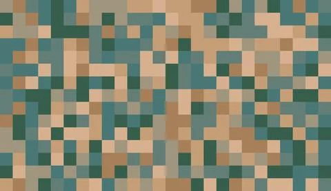 Digital pixel camouflage pattern background with tactical military style vector 스톡 일러스트