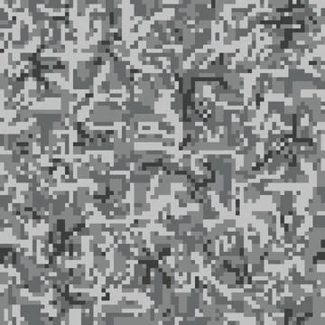 Digital pixel camouflage seamless pattern for your design. Illustrazione stock