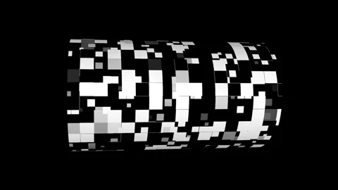 Digital pixel data tunnel loop for cybersecurity concepts Video stock 339509652