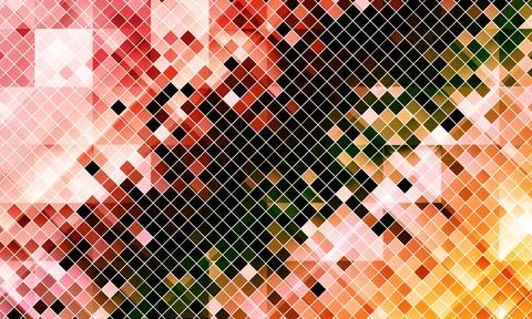 Digital Pixel Explosion. Abstract futuristic shiny background. Stock Illustration