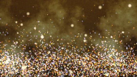 Digital pixel glitter dust glowing abstract background Stock Illustration