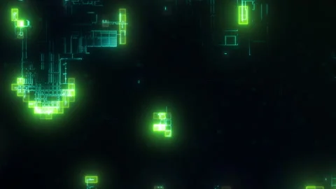 Digital Pixel Network Loop Stockbeeldmateriaal 144155149