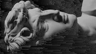 Digital Pixel Noise Glitch Art Effect On A Monochrome Sculpture Background Stock Footage