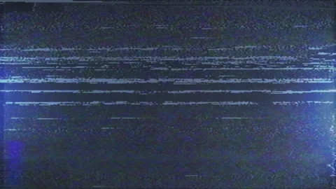 Digital pixel noise vhs effect on the blue screen. Stock Footage 127427232