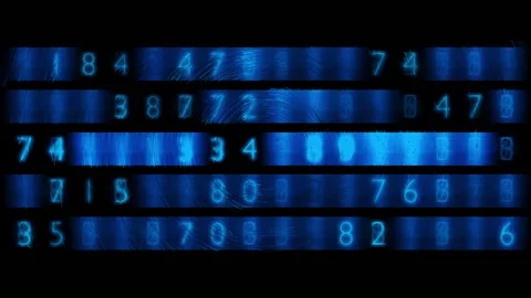Digital Pixel Sorting Noise of Futuristic technological interface - HUD anima Stock Footage 132695921