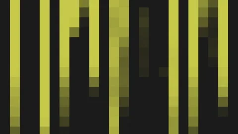 Digital pixelated black and yellow striped pattern 動画素材 255970570