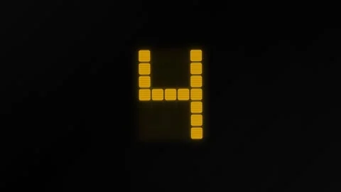 Digital Pixelated Countdown Timer with Start Message Animation. Stock Footage 333155448
