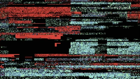Digital Pixelated Noise Screen Glitch Flickering Scratch Abstract Background Stock Footage 118921709
