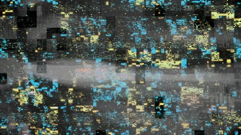Digital Pixelated Noise Screen Glitch Flickering Scratch Abstract Background Stock Footage 118946071