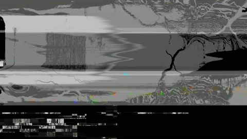 Digital Pixelated Noise Screen Glitch Flickering Scratch Abstract Background Stock Footage 119246359