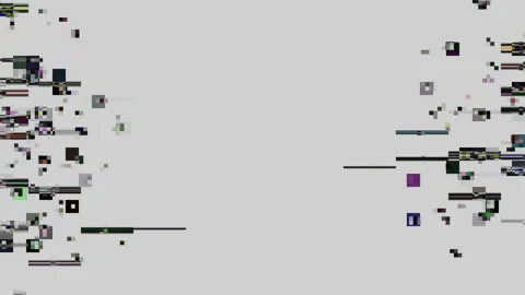 Digital Pixelated Noise Screen Glitch Flickering Scratch Abstract Background Stock Footage 123166464