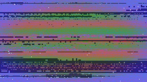 Digital Pixelated Noise Screen Glitch Flickering Scratch Abstract Background Stock Footage 125781186