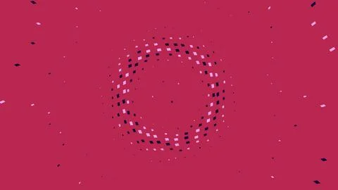 Digital pixelated ring with scattered dots Ilustración de archivo
