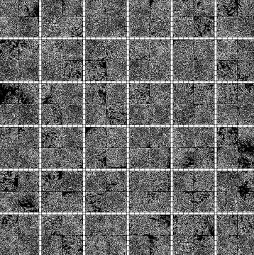 Digital pixels creating abstract black and white noise texture Illustrazione stock