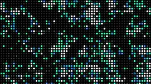 Digital pixels grid with flickering dots for futuristic, technology projects Stock Footage 336060355