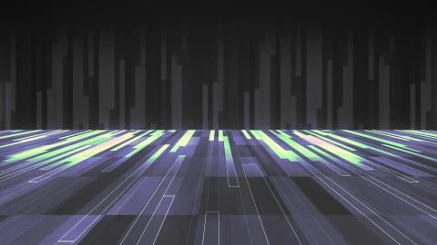 Digital plain cyberspace grid landscape graphics illustration background new Ilustração Stock
