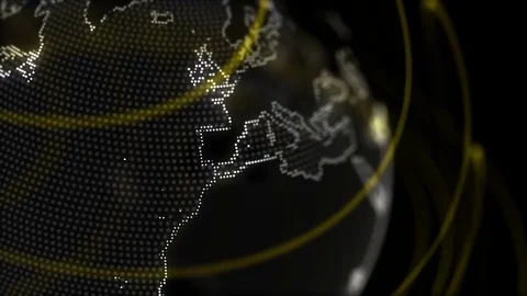 Digital Planet Earth Loop 1A  Stock Footage 74620701