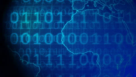 Digital planet Earth loopable animation Stock Footage 106671818