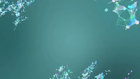 Digital plankton. A cloud of colored particles. electrical neural network Stock Footage 87160527