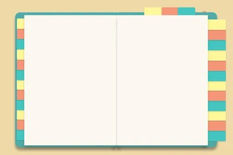 Digital Planner mock up, with place for your corporate. Blank mock up with .. Stock Illustration