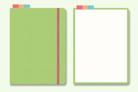 Digital Planner mockup, with place. Blank mock up with Cover. Stock Illustration
