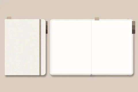 Digital Planner mockup, with place. Blank mock up with Cover. Stock Illustration