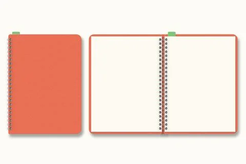 Digital Planner mockup, with place. Blank mock up with Cover. Stock Illustration