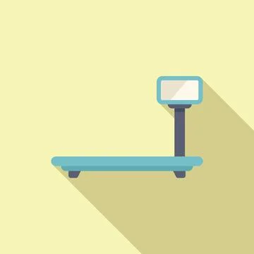 Digital platform scale displaying weight measurement data Stock Illustration