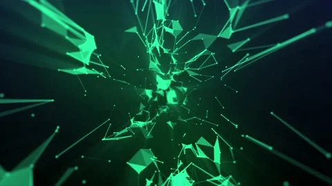 Digital Plexus background. Business technology or medical green background. Stock Footage 183670776