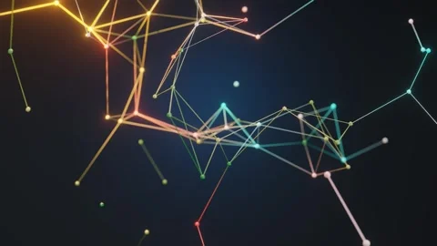 Digital Plexus connect line and dots moving, Futuristic technology background Stock Footage 255569854
