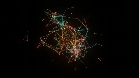 Digital Plexus connect line and dots moving, Futuristic technology background Stock Footage 255569857