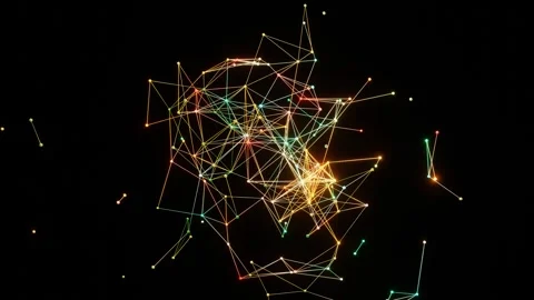 Digital Plexus connect line and dots moving Stock Footage 258718543