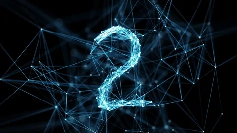 Digital Plexus Countdown - Abstract Motion Alpha Matte 4k Stock Footage 73749403