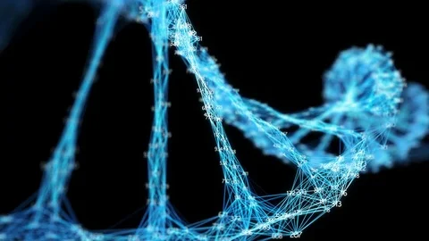 Digital Plexus DNA molecule random digits Loop Alpha Channel Stock Footage 82708330
