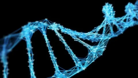 Digital Plexus DNA molecule random digits Loop Alpha Channel Stock Footage 82710944