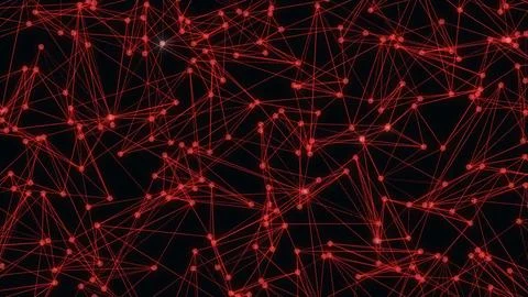 Digital plexus of glowing lines and dots. Abstract background. Illustrazione stock