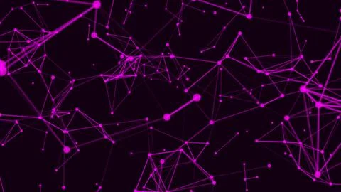 Digital plexus of glowing lines and dots. Glowing black plexus. Big data. A.. Stock Illustration